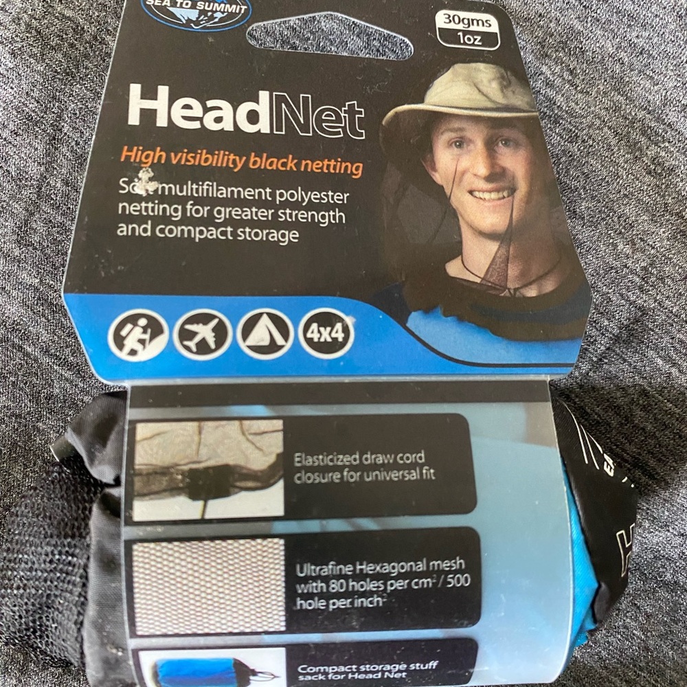 NWT Sea to Summit High Visibility Head netting, black